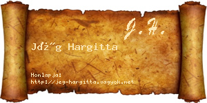 Jég Hargitta névjegykártya